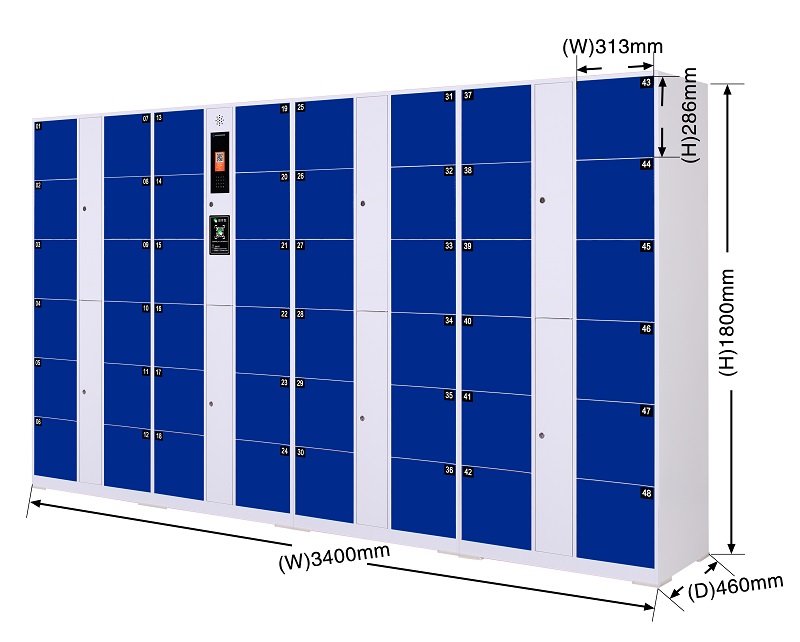 智能电子免密寄存柜厂家,寄存储物柜门数,员工车间刷脸更衣柜尺寸