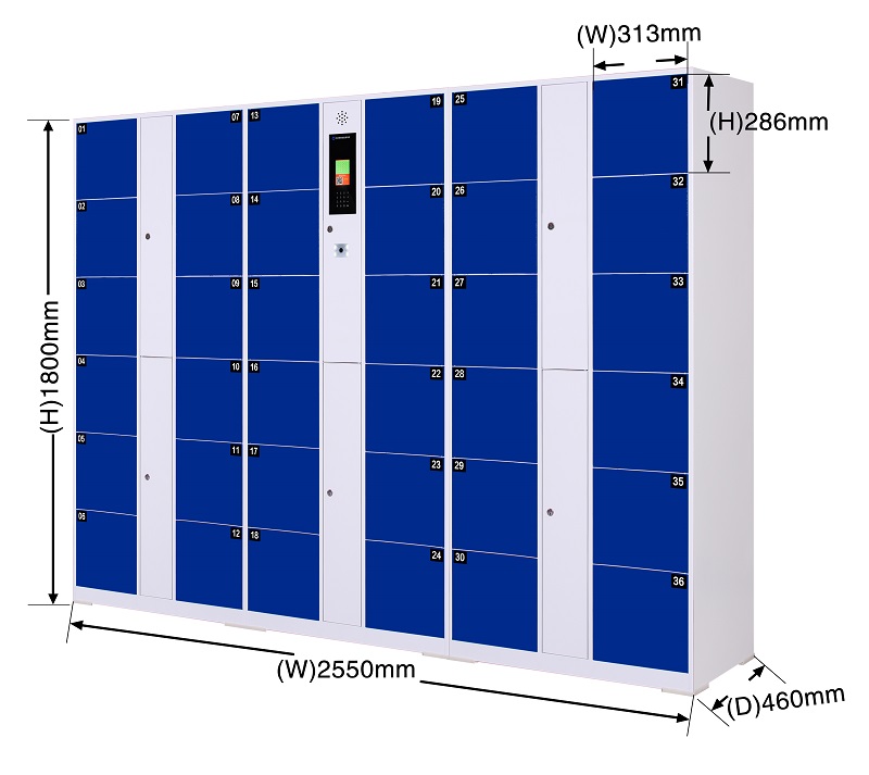 窄边单机微信扫码寄存柜,大型商场寄存储物柜,扫码开柜存物柜