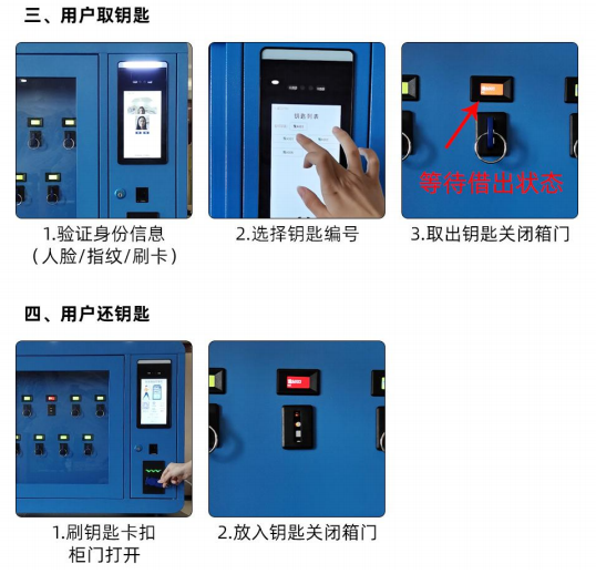 Android智能钥匙柜,IC刷卡冷轧钢板钥匙保管柜,指纹人脸识别多门钥匙寄存柜